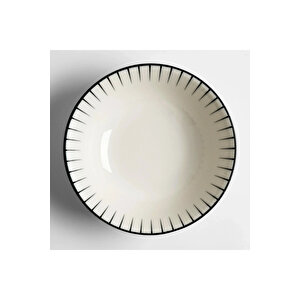 Aspen Siyah Çizgili Salata Kasesi 25 Cm