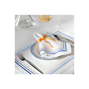 Sahara Peçete Beyaz Mavi 40x40 Cm