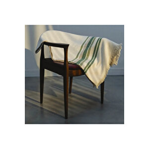 Mantis Pamuklu Tv Battaniyesi Bej Yeşil 130x170 Cm