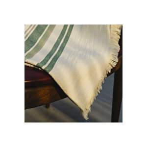 Mantis Pamuklu Tv Battaniyesi Bej Yeşil 130x170 Cm