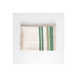 Mantis Pamuklu Tv Battaniyesi Bej Yeşil 130x170 Cm