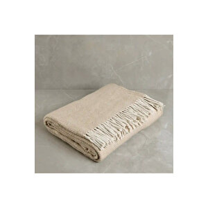 Moe Tek Kişilik Battaniye Bej 150x200 Cm