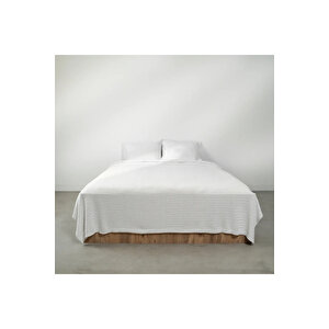 Novah Triko Çift Kişilik Battaniye Beyaz 200x220 Cm