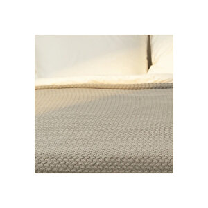 Novah Triko Çift Kişilik Battaniye Vizon 200x220 Cm