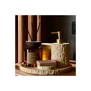 Rizz Mermer 5 Li Banyo Seti Traverten