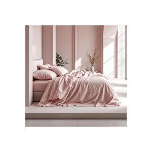 Soho 200 Tc Pamuk Perkal King Size Nevresim Pembe
