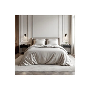 Odin 300 Tc Pamuk Saten Çift Kişilik Nevresim Seti Taş