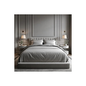 Soho 200 Tc Pamuk Perkal King Size Nevresim Gri