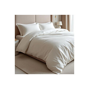 Odin 300 Tc Pamuk Saten King Size Nevresim Ekru