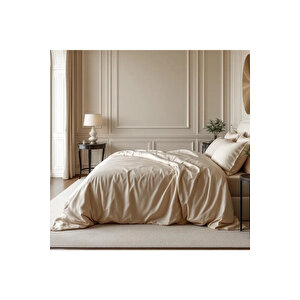 Soho 200 Tc Pamuk Perkal Çift Kişilik Nevresim Seti Bej