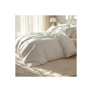Odin 300 Tc Pamuk Saten King Size Nevresim Beyaz