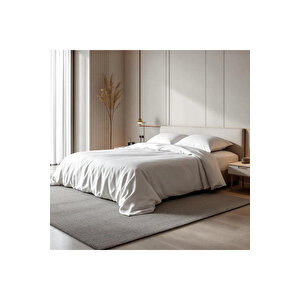 Soho 200 Tc Pamuk Perkal Çift Kişilik Nevresim Seti Beyaz