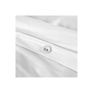 Gloria 300 Tc Pamuk Saten Nakışlı Çift Kişilik Nevresim Seti Beyaz Bej