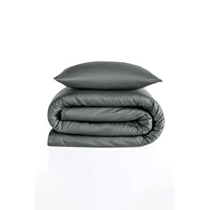 Odin 300 Tc Pamuk Saten Tek Kişilik Nevresim Seti Antrasit