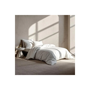 Soho 200 Tc Pamuk Perkal Tek Kişilik Nevresim Seti Beyaz