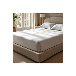 Odin 300 Tc Pamuk Saten King Size Çarşaf Taş
