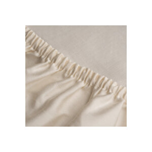 Odin 300 Tc Pamuk Saten Çift Kişilik Lastikli Çarşaf Ekru