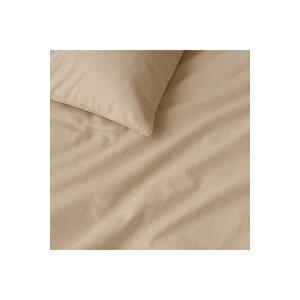 Soho 200 Tc Pamuk Perkal Tek Kişilik Çarşaf Bej