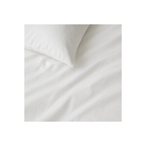 Odin 300 Tc Pamuk Saten Tek Kişilik Çarşaf Beyaz