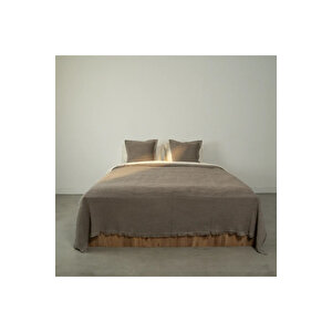 Terra Petek Dokulu Çift Kişilik Yatak Örtüsü Vizon 220x240 Cm