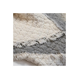 Jade Müslin Ekstra Dolgulu Çift Kişilik Yatak Örtüsü Antrasit 230x240 Cm