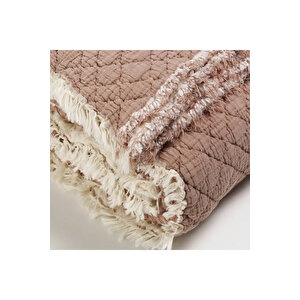 Jade Müslin Ekstra Dolgulu Çift Kişilik Yatak Örtüsü Kiremit 230x240 Cm