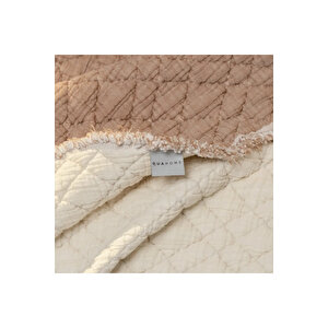 Jade Müslin Ekstra Dolgulu Çift Kişilik Yatak Örtüsü Kiremit 230x240 Cm