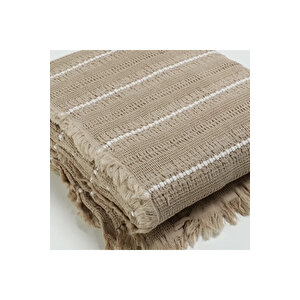 Marigold Pamuklu Çift Kişilik Yatak Örtüsü Bej 220*240 Cm