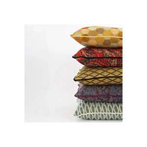 Boni Biyeli Renkli Dekoratif Kırlent 45x45