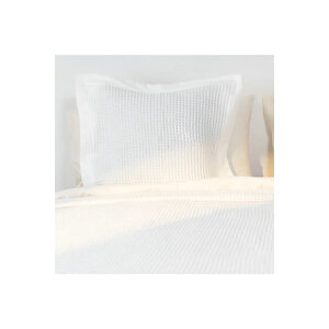 Terra Petek Dokulu Dekoratif Kırlent Beyaz 50x50 Cm