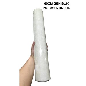 60cmx280cm Tek Parça Rulo Açık Gri Mermer Desenli Banvo Wc Yapışkanlı Duvar Paneli Kağıdı