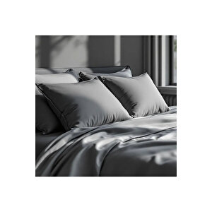 Odin 300 Tc Pamuk Saten Yastık Kılıfı Antrasit