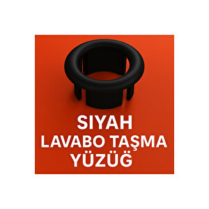 Si̇yah Renkli̇, Şik Tasarimli, Esteti̇k Ve Uyumlu Lavabo Taşma Yüzüğü – Standart Model
