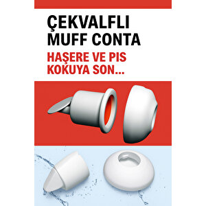 3 Adet Koku Yok! Çekvalfli Adaptör Conta Lavabo Gideri Koku Önleyici