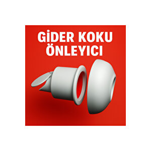 4 Adet Koku Yok! Çekvalfli Adaptör Conta Lavabo Gideri Koku Önleyici