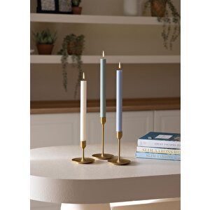 Uzun Şamdan Mumu Mavi 30 Cm