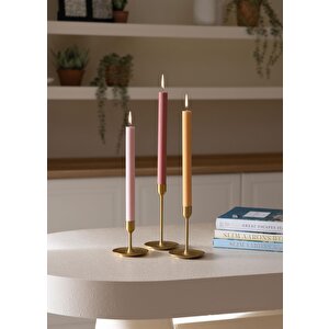 Uzun Şamdan Mumu Gül Kurusu 30 Cm