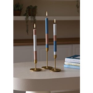 Dekoratif Mum 3lü Okyanus 30 Cm