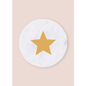 The Mia Mermer Bardak Altlığı Yildiz