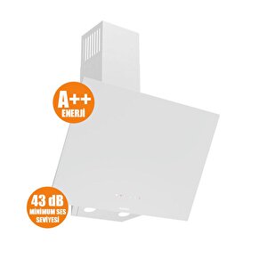 D078-sa  Silentart Seri̇si̇ Sessi̇z Dc Invertör Motorlu 60 Cm Beyaz Davlumbaz-300m3