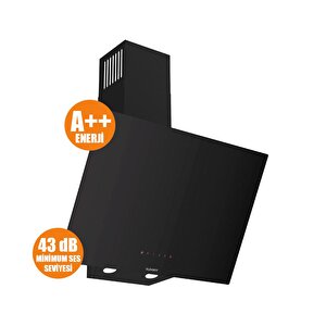 D077-sa  Silentart Seri̇si̇ Sessi̇z Dc Invertör Motorlu 60 Cm Si̇yah Davlumbaz-300m3