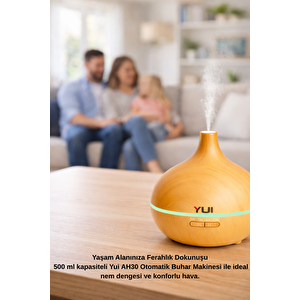 Ah30 Hava Nemlendirici Buhar Makinesi Ultrasonik Aroma Difüzör Oda Nemlendirici Işıklı