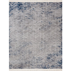 Halı Hanzade 3115 Mavi Serisi Triko Akrilik Salon Oturma Yatak Odası Halısı 160x230 cm