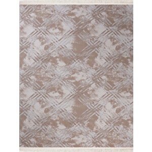 Halı Hanzade  3119 Bej Serisi Triko Akrilik Salon Oturma Yatak Odası Halısı 160x230 cm