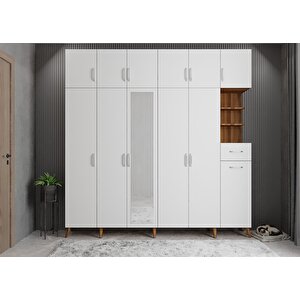 Trend 6 Kapaklı Portmanto Ceviz&beyaz P.a.t_9_240cm 240 cm