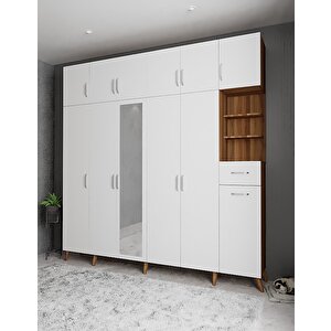 Trend 6 Kapaklı Portmanto Ceviz&beyaz P.a.t_9_240cm 240 cm