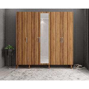 Mükemmel 5 Kapaklı Portmanto Ceviz P.b.m_5_200cm 200 cm