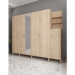 Harika 6 Kapaklı Portmanto Meşe P.a.h_4_270cm 270 cm