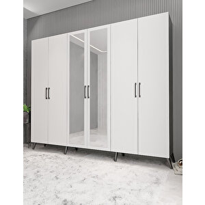 Bar 6 Kapaklı Portmanto Antrasit&beyaz P.a.b_6_208cm 208 cm