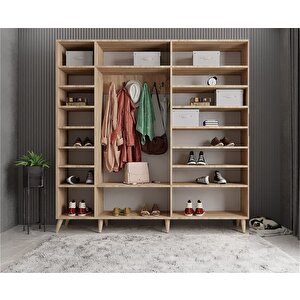 Mükemmel 5 Kapaklı Portmanto Meşe P.b.m_4_225cm 225 cm